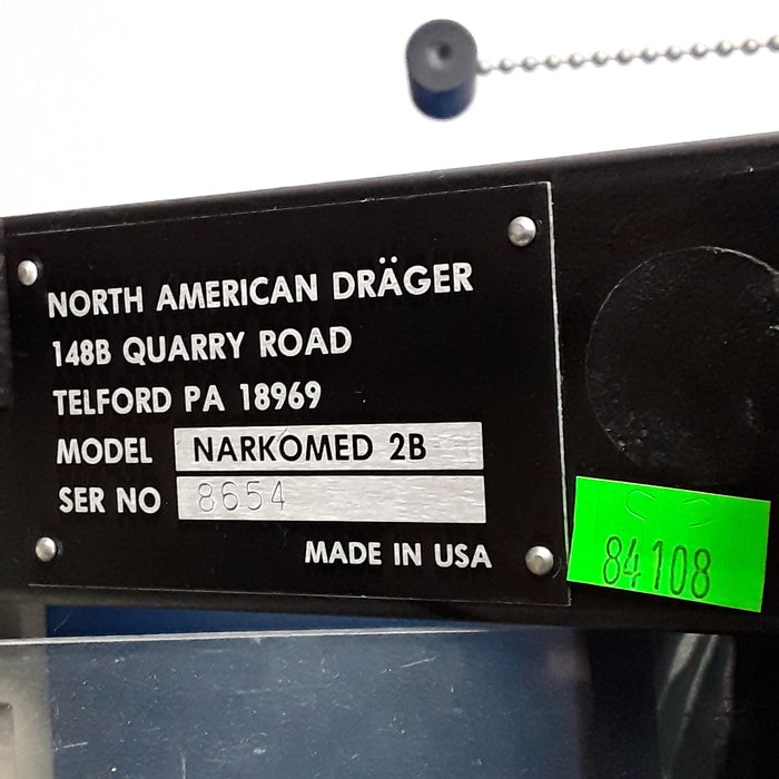 Draeger Medical Narkomed 2B Anesthesia Machine