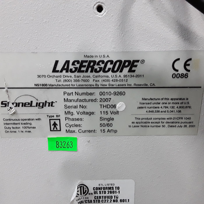Laserscope Stonelight Laser
