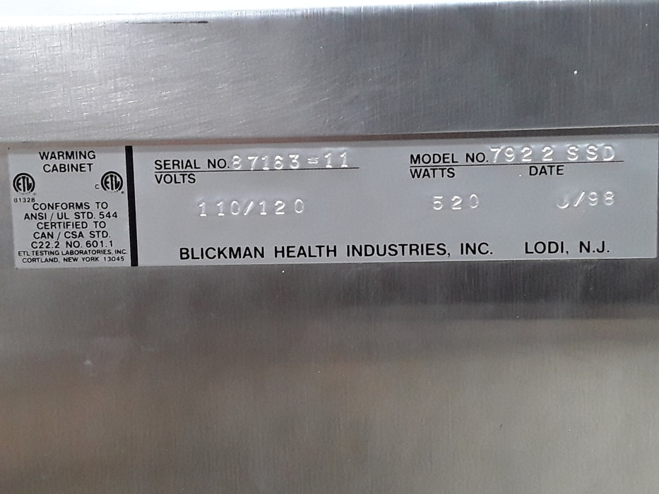 Blickman 7922 SSD Warming Cabinet