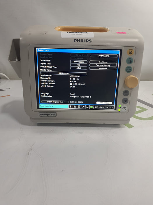 Philips Suresigns VS3 Vital Signs Monitor