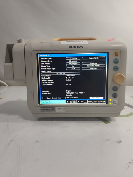 Philips Suresigns VS3 Vital Signs Monitor