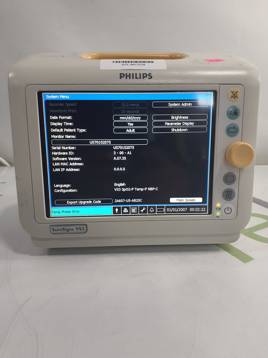 Philips Suresigns VS3 Vital Signs Monitor