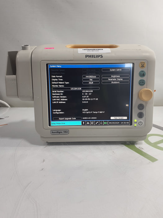 Philips Suresigns VS3 Vital Signs Monitor