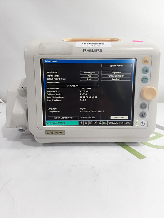 Philips Suresigns VS3 Vital Signs Monitor