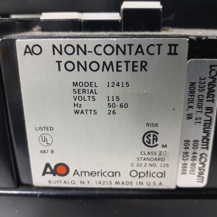 Reichert 12415 Non-Contact II Tonometer