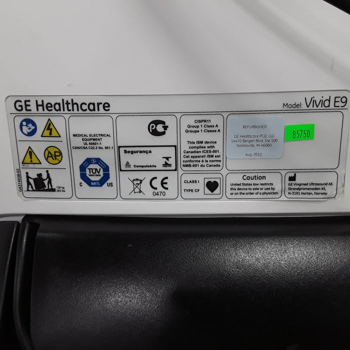 GE Healthcare Vivid E9 Ultrasound