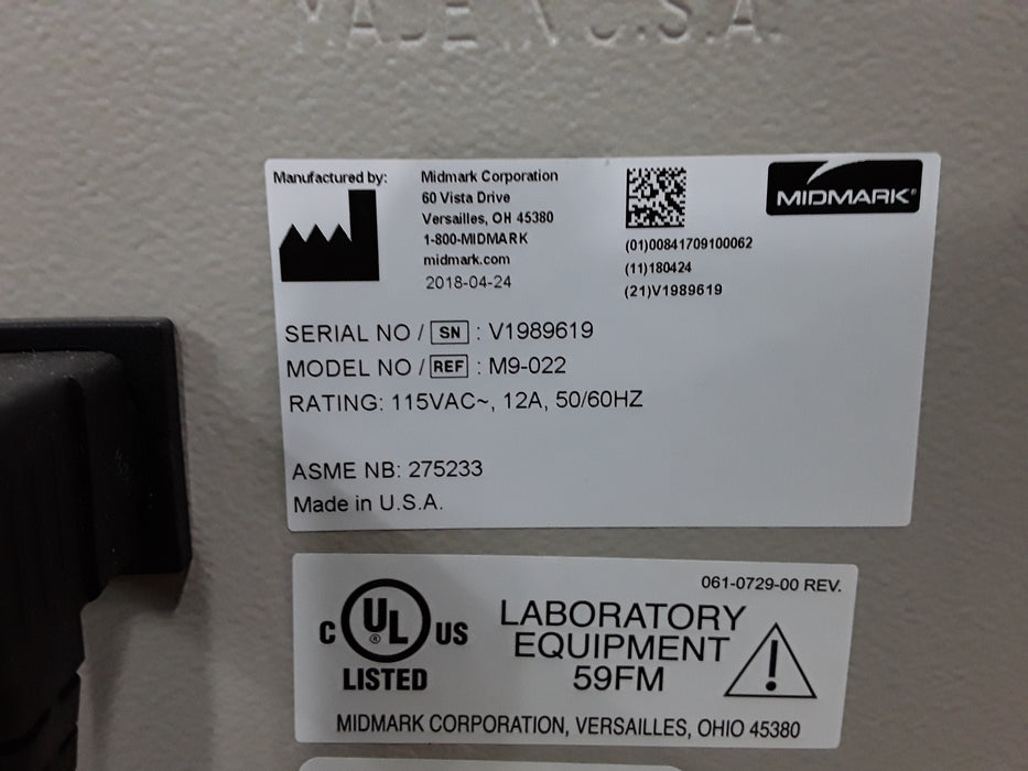 Midmark Ritter M9-022 UltraClave Autoclave Sterilizer
