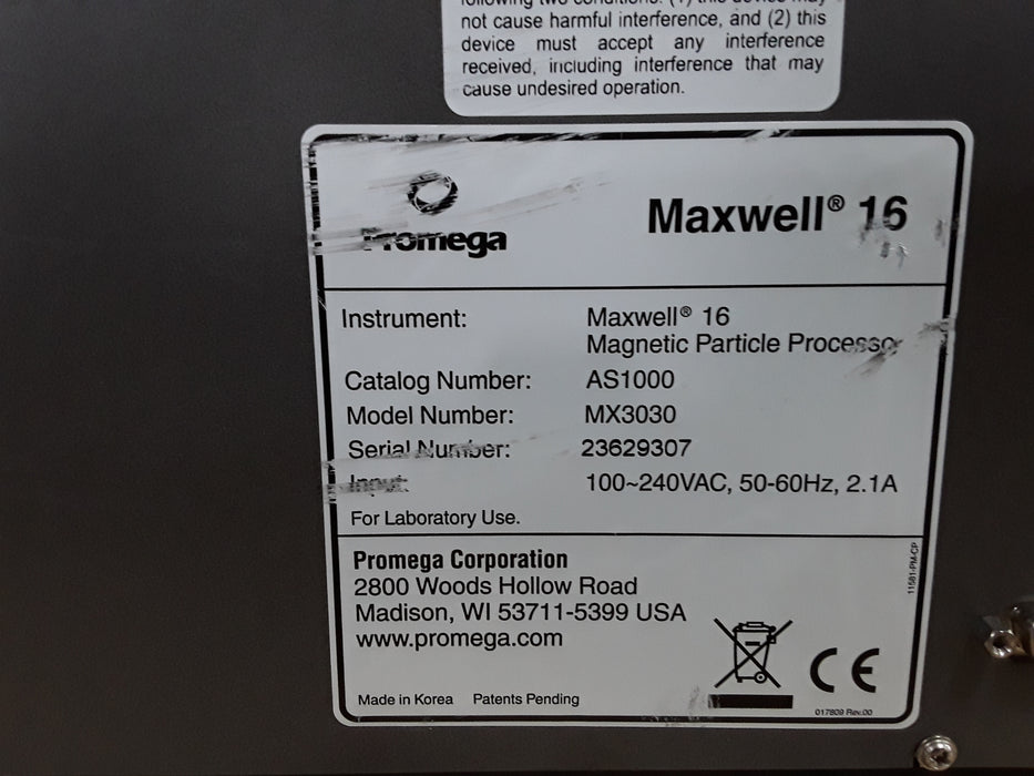Promega Maxwell 16 Magnetic Particle Processor