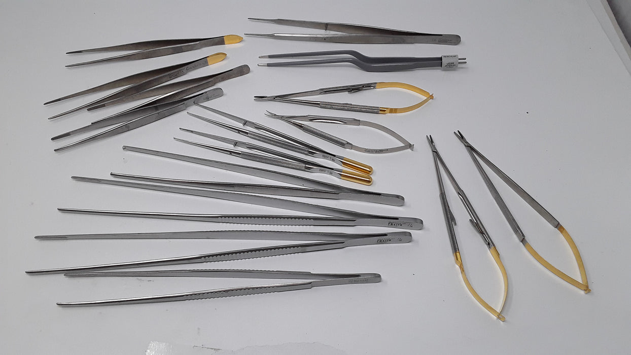 Aesculap, Inc. Surgical Needle Holder Dressing Dissecting Forceps Set