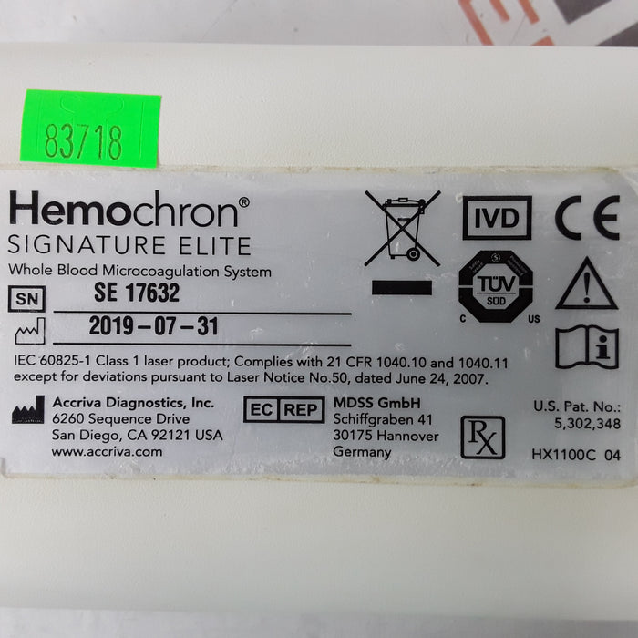ITC Medical Hemochron Signature Elite rapid whole blood testing