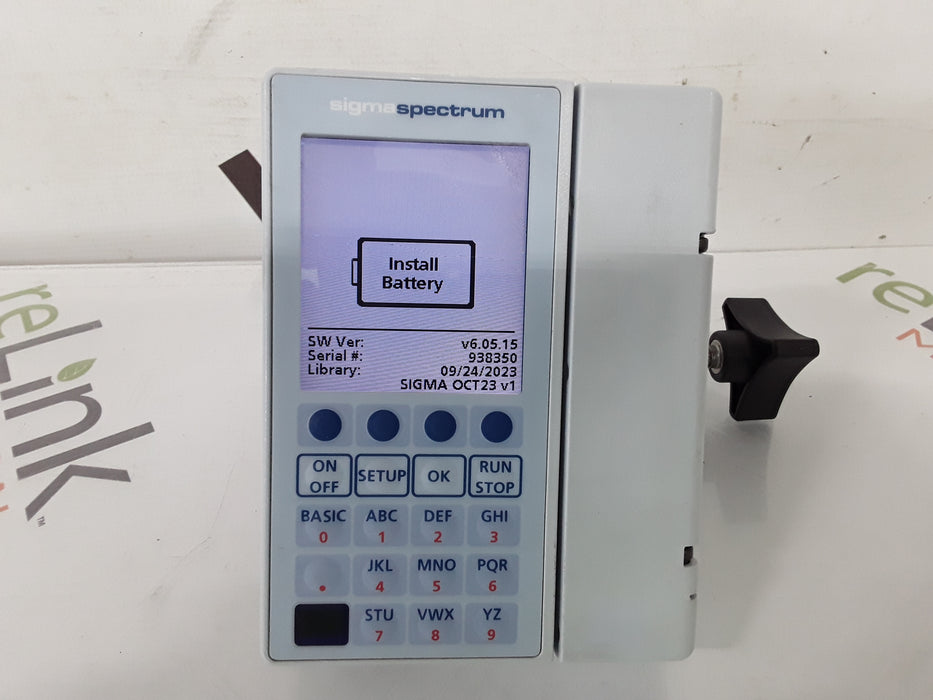 Baxter Sigma Spectrum 6.05.15 without Battery Infusion Pump