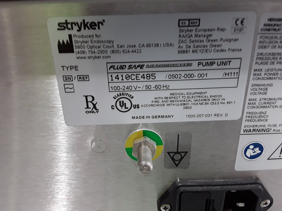 Stryker Fluid Safe Fluid Management System