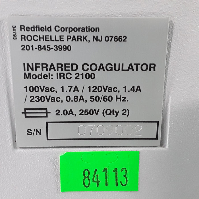 Redfield Corporation IRC 2100 Infrared Coagulator