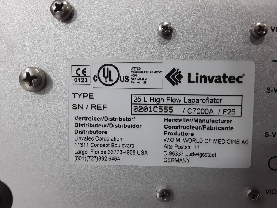 Linvatec 25 L High Flow  C7000A Laparoflator