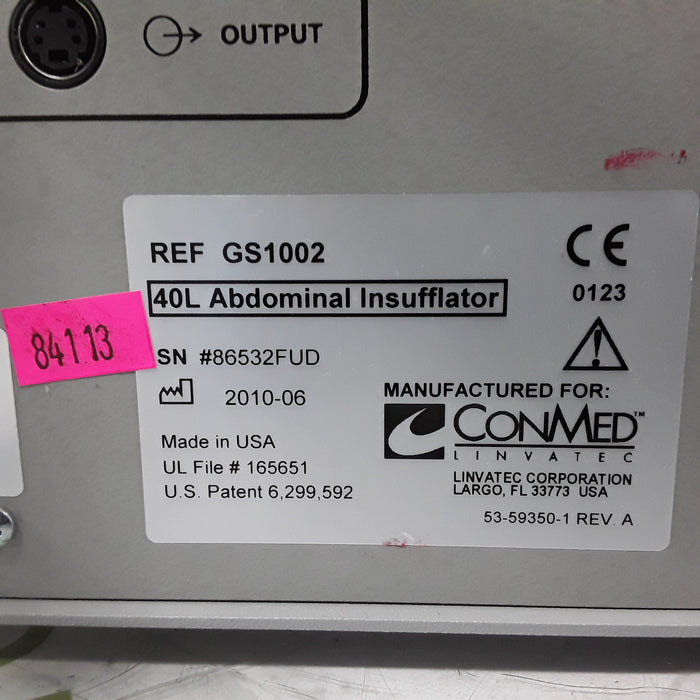 ConMed GS1002 40L Insufflator