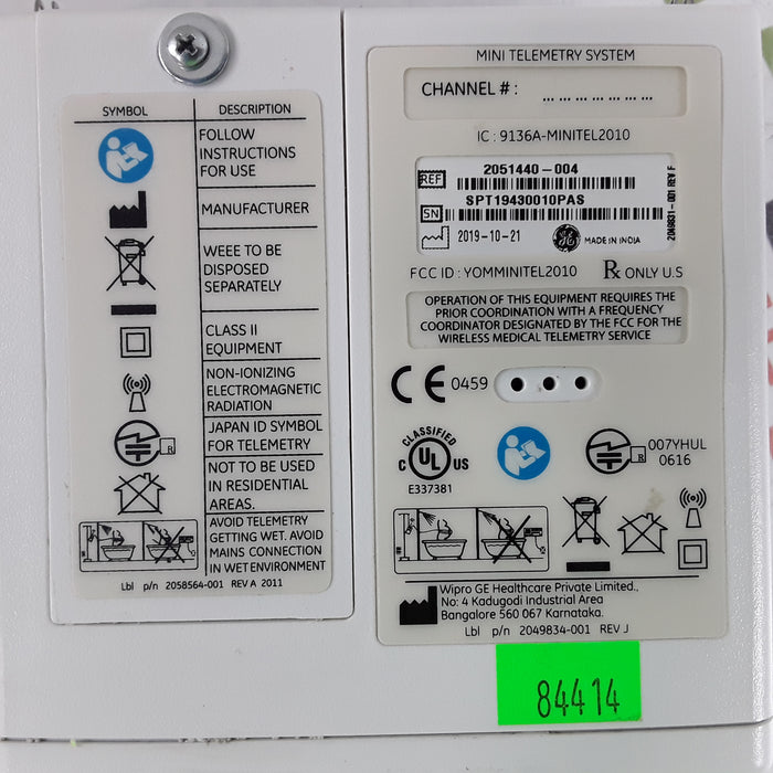 GE Healthcare Mini Telemetry Transmitter