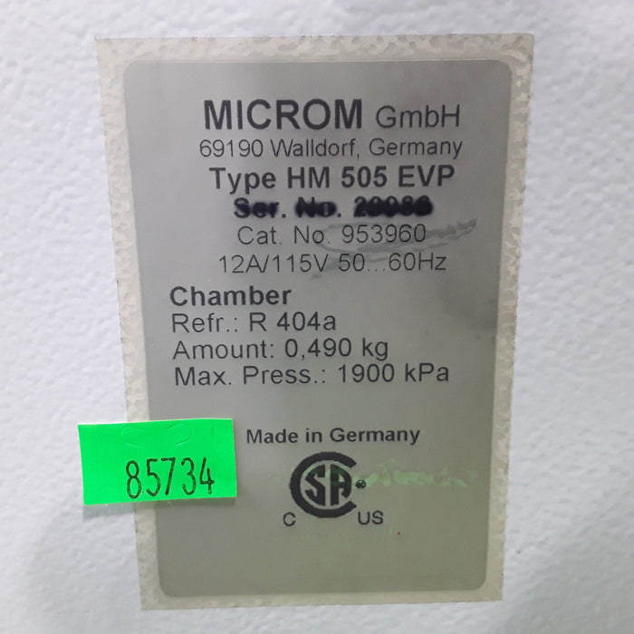 Thermo Scientific Microm HM 505 E Cryostat Histology Pathology Lab