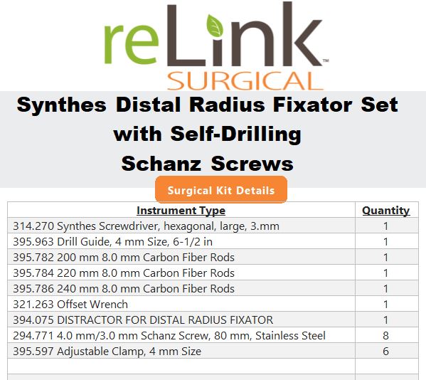 Synthes, Inc. 304.015 Distal Radius Fixator Set