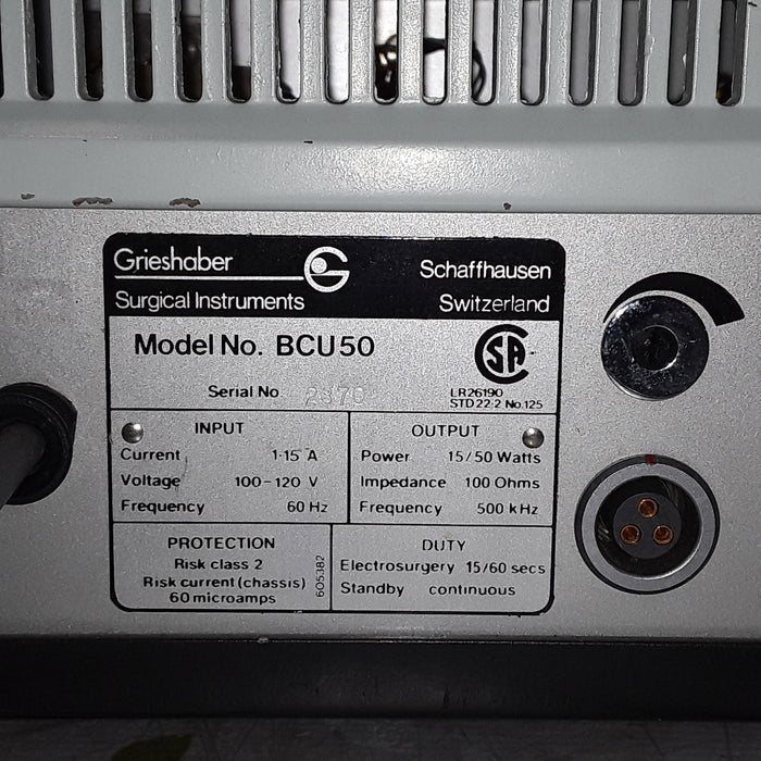 Grieshaber BCU50 Electrosurgical Unit