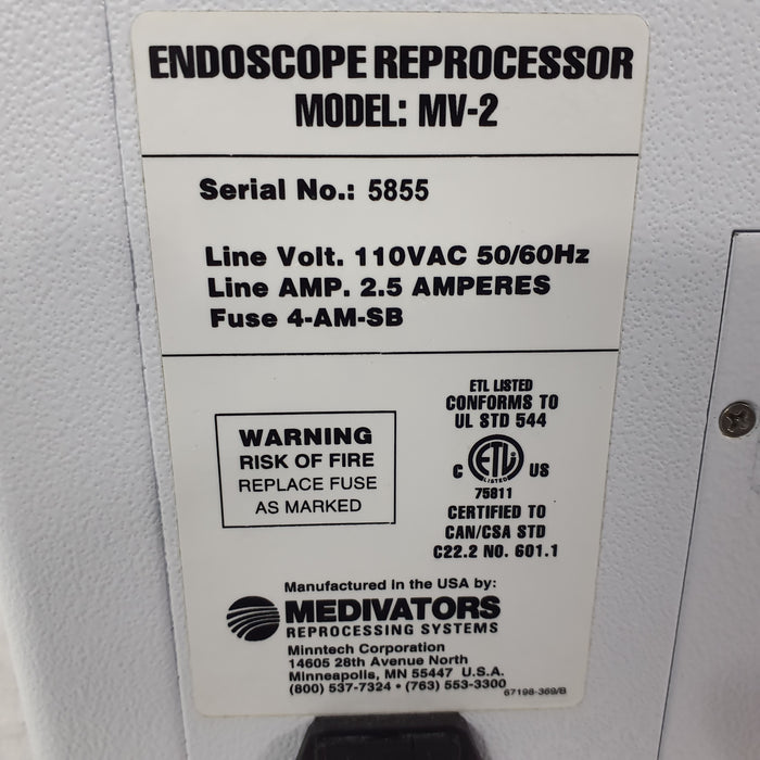 Medivators MV-2 Endoscope Reprocessor
