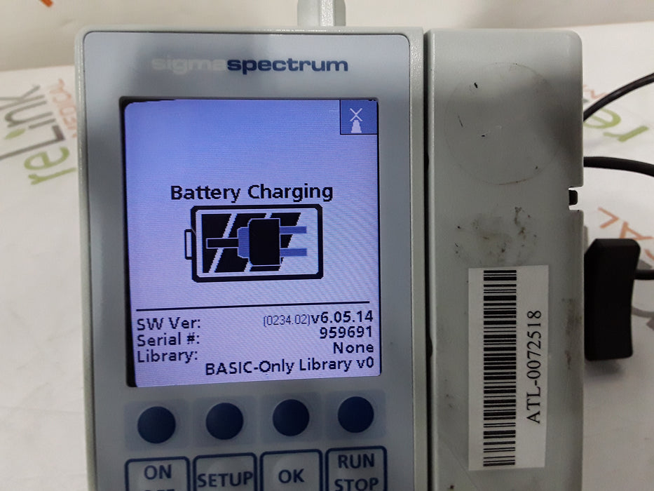 Baxter Sigma Spectrum 6.05.14 with B/G Battery Infusion Pump