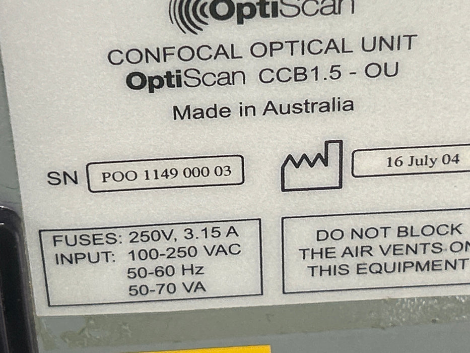 OptiScan Imaging Limited OptiScan CCB1.5-OU Confocal Optical Unit