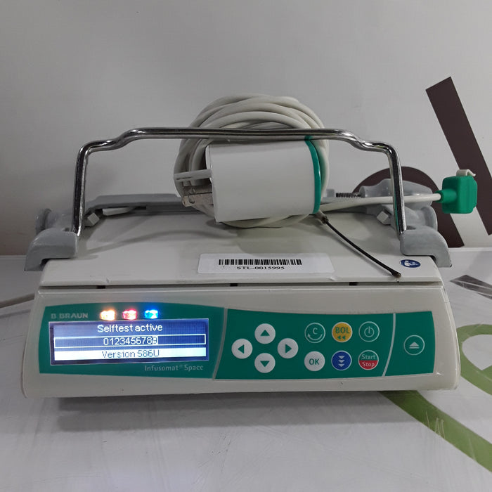 B. Braun Infusomat Space w/Pole Clamp & AC Adapter Infusion Pump