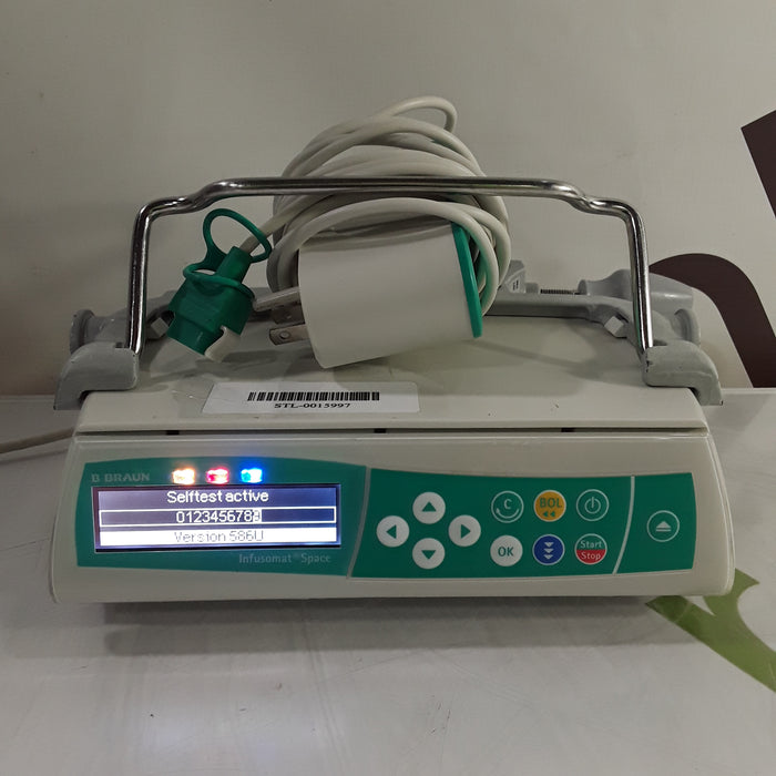 B. Braun Infusomat Space w/Pole Clamp & AC Adapter Infusion Pump