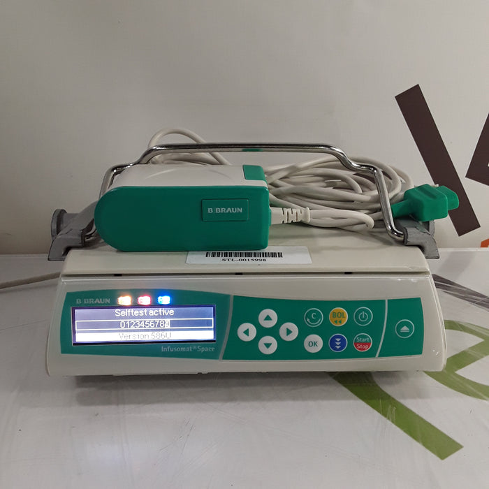 B. Braun Infusomat Space w/Pole Clamp & AC Adapter Infusion Pump