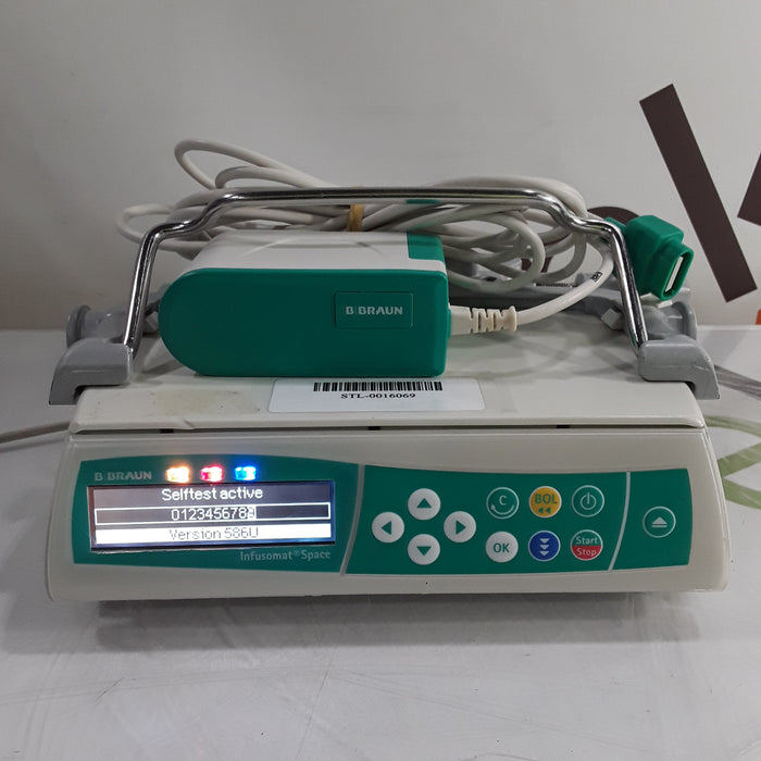 B. Braun Infusomat Space w/Pole Clamp & AC Adapter Infusion Pump