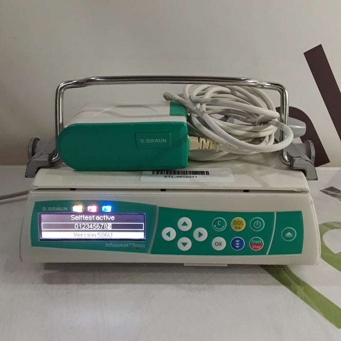 B. Braun Infusomat Space w/Pole Clamp & AC Adapter Infusion Pump