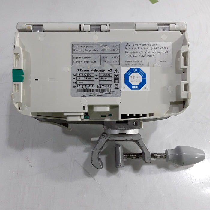 B. Braun Infusomat Space w/Pole Clamp & AC Adapter Infusion Pump