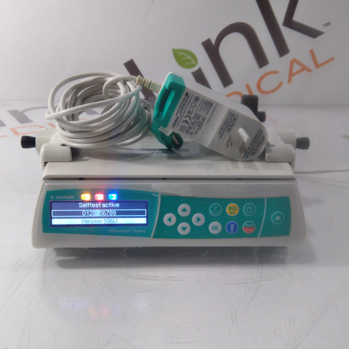 B. Braun Infusomat Space w/Pole Clamp & AC Adapter Infusion Pump