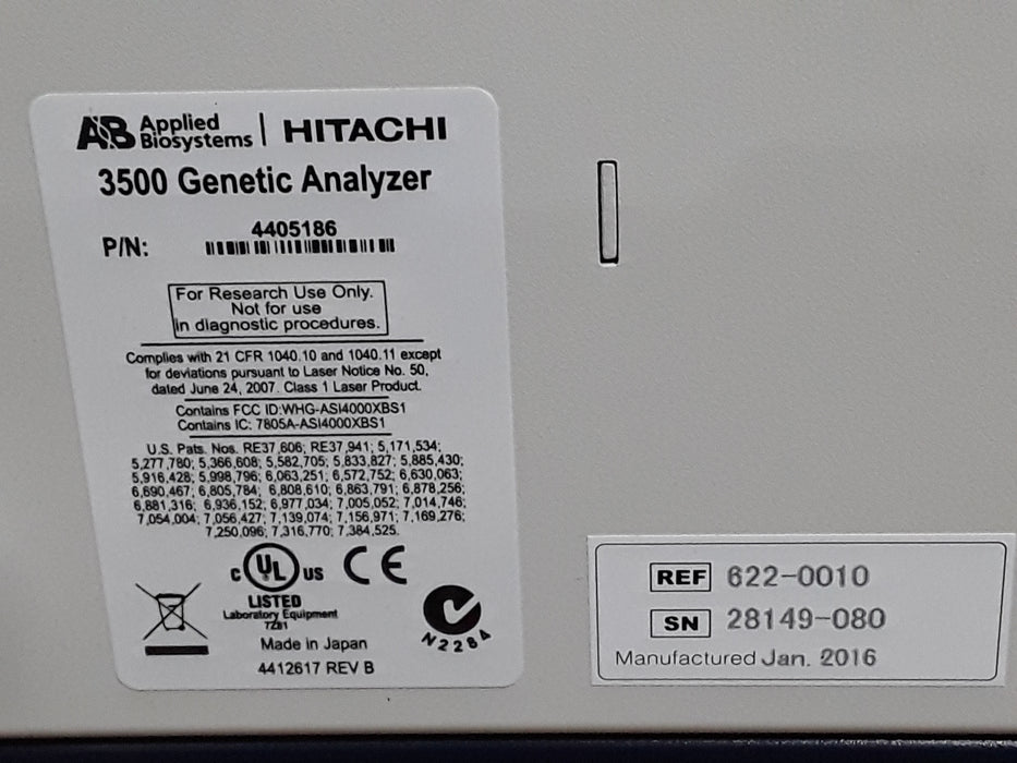 Applied Biosystems Hitachi 3500 Genetic Analyzer