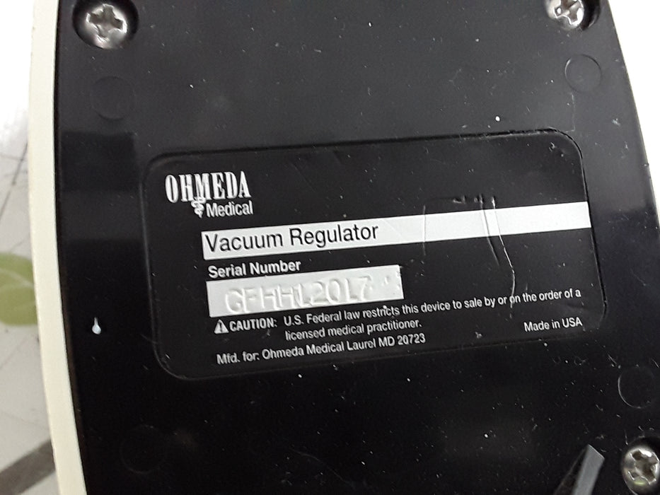 Ohmeda Medical Vacuum Regulator