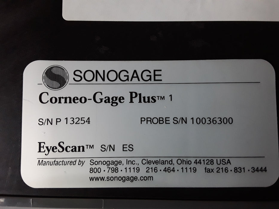 Sonogage, Inc. Corneo-Gage Plus Pachymeter