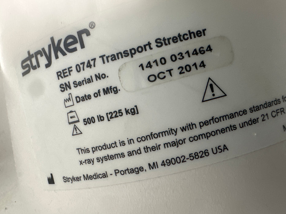 Stryker 0747 Transport Stretcher