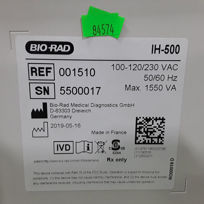 Bio-Rad IH-500 Immunohematology Analyzer