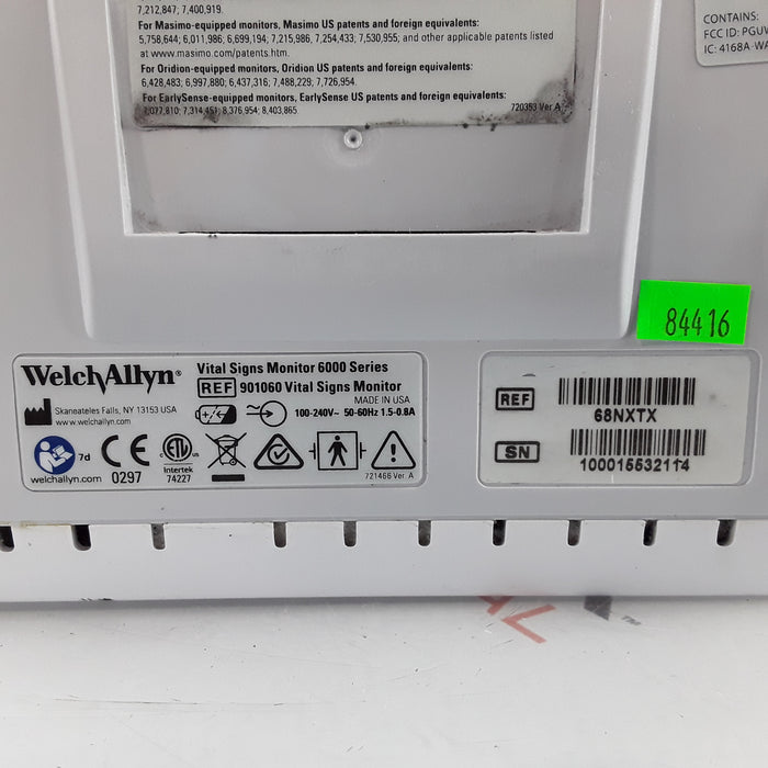 Welch Allyn Connex 6800 - Nellcor SpO2, SureTemp Vital Signs Monitor