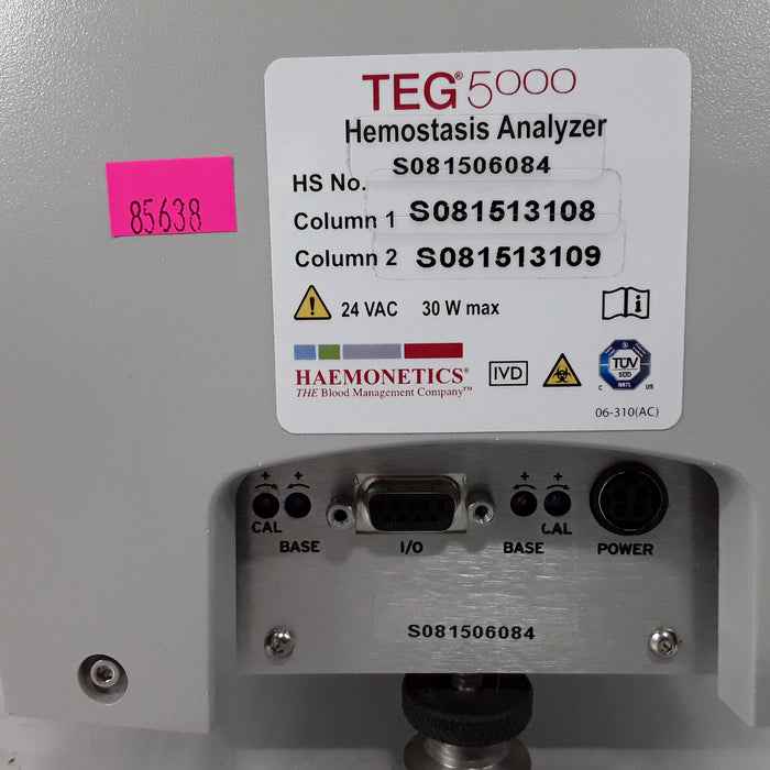 Haemonetics Haemoscope Thrombelastograph Model 5000 Hemostasis Analyzer