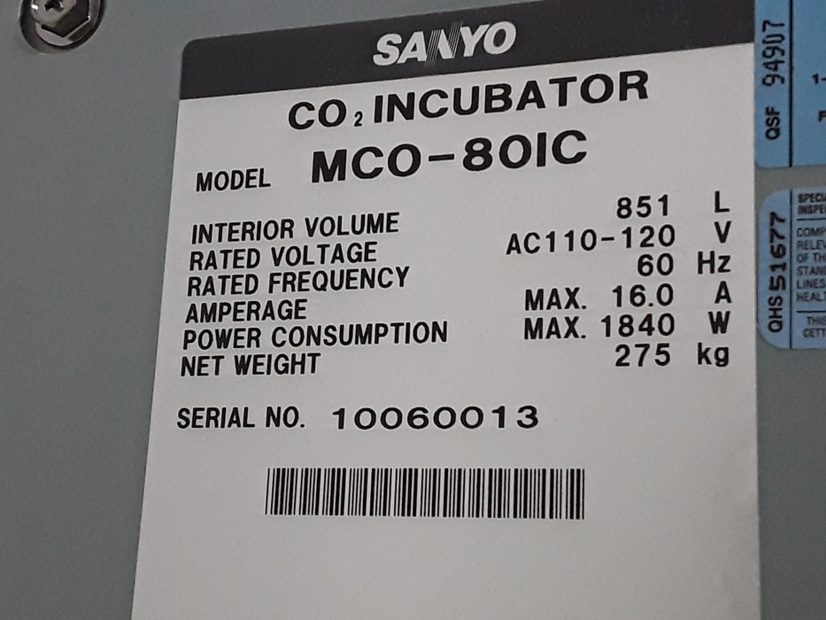 Panasonic MCO-80IC-PA CO2 Incubator