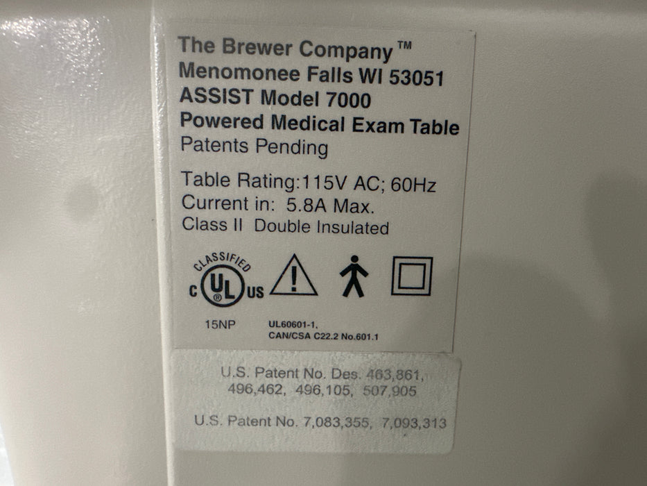 Brewer Assist 7000 Powered Procedure Table