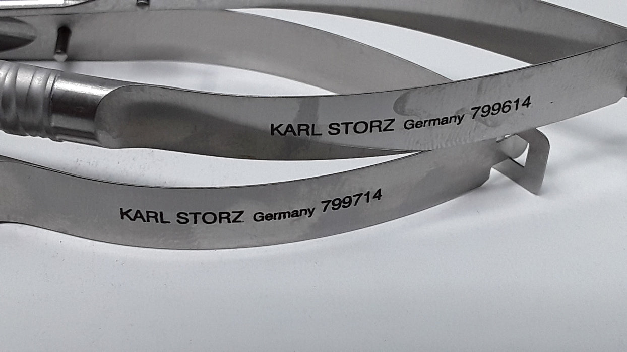 Karl Storz 799614 Striaght and 799714 Curved Micro Scissors Set