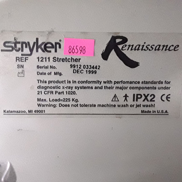Stryker 1211 Renaissance Stretcher