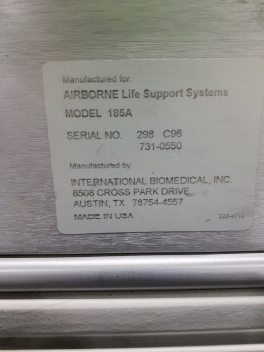 International Biomedical Airborne 185A Transport Incubator