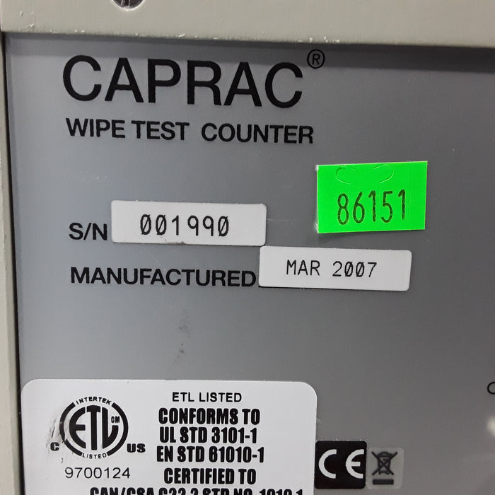 Capintec Caprac Wipe Test Counter