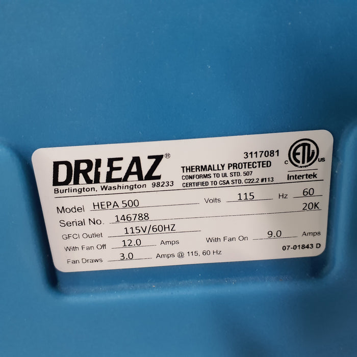 Dri-Eaz Products, Inc HEPA 500 Air Scrubber