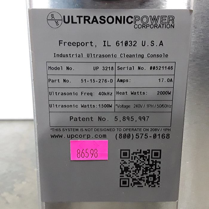 Ultrasonic Power Corporation Model 3218 Ultrasonic Cleaner