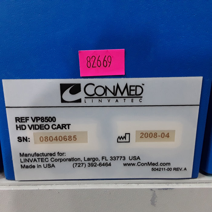 ConMed VP8500 HD Video Cart