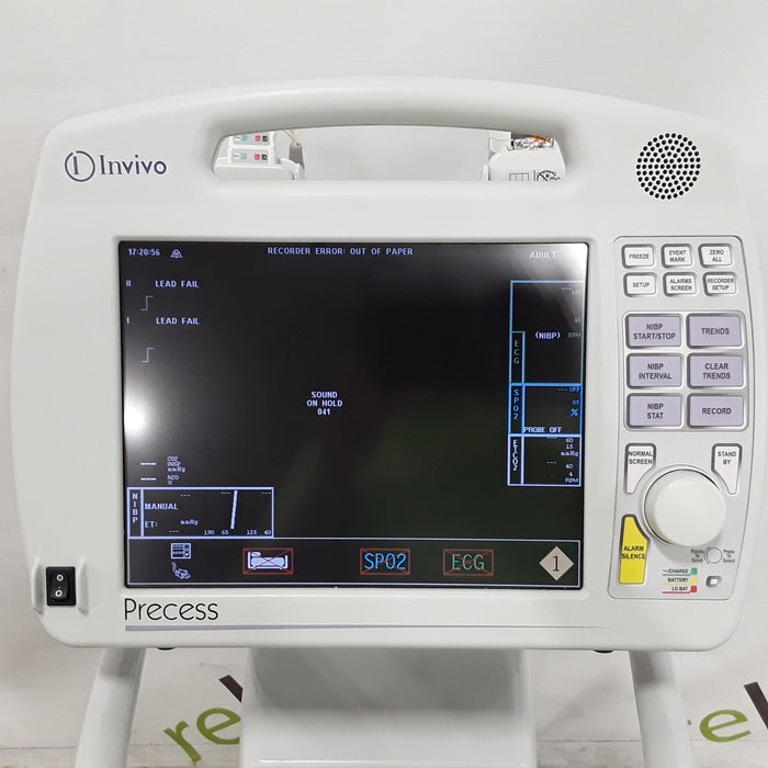 Invivo MDE Precess MRI 3160 DCU Patient Monitoring System w/ Charging Cart